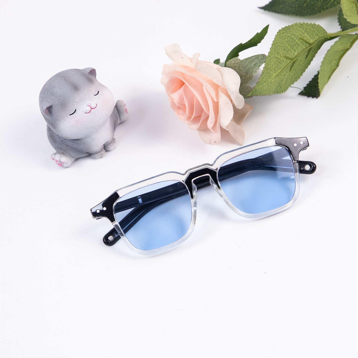 Men’s & Women’s Designer Sunglasses Fun Cool y2k Tony Stark Square Shades Clear Frame Teen Sun Glasses